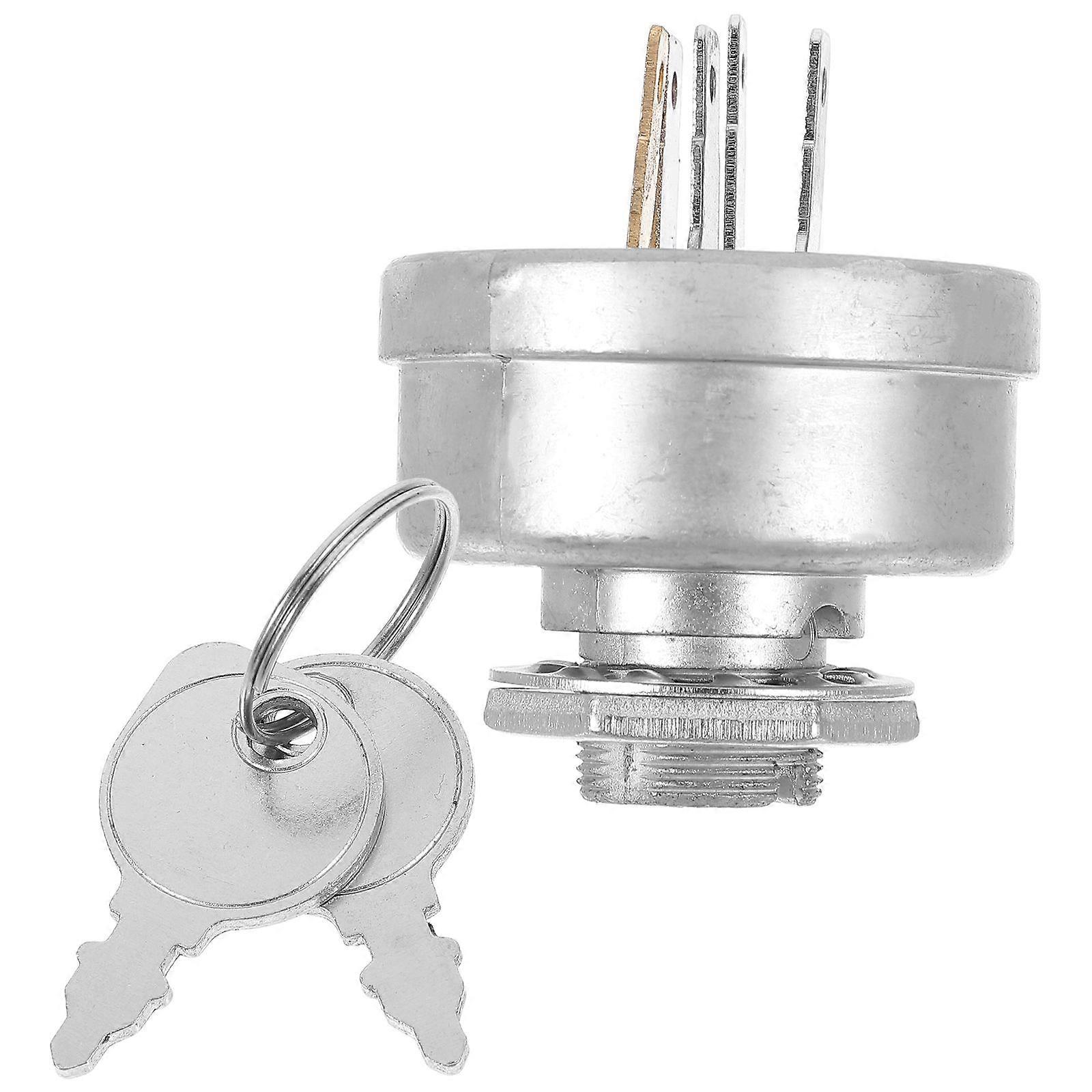 Riding Mower Starter Switch Replacement Ignition Key Switch Lawn Mower Ignition Switch 2 Keys for Riding Lawn Mower Ignition Replacement