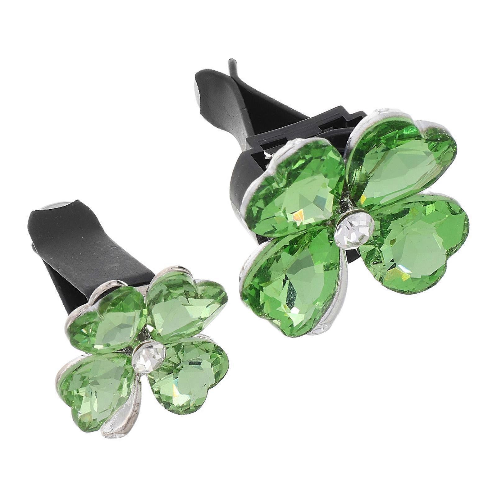 Crystal Aromatherapy Diffuser for Car Air Vent Clip Green 6Pcs