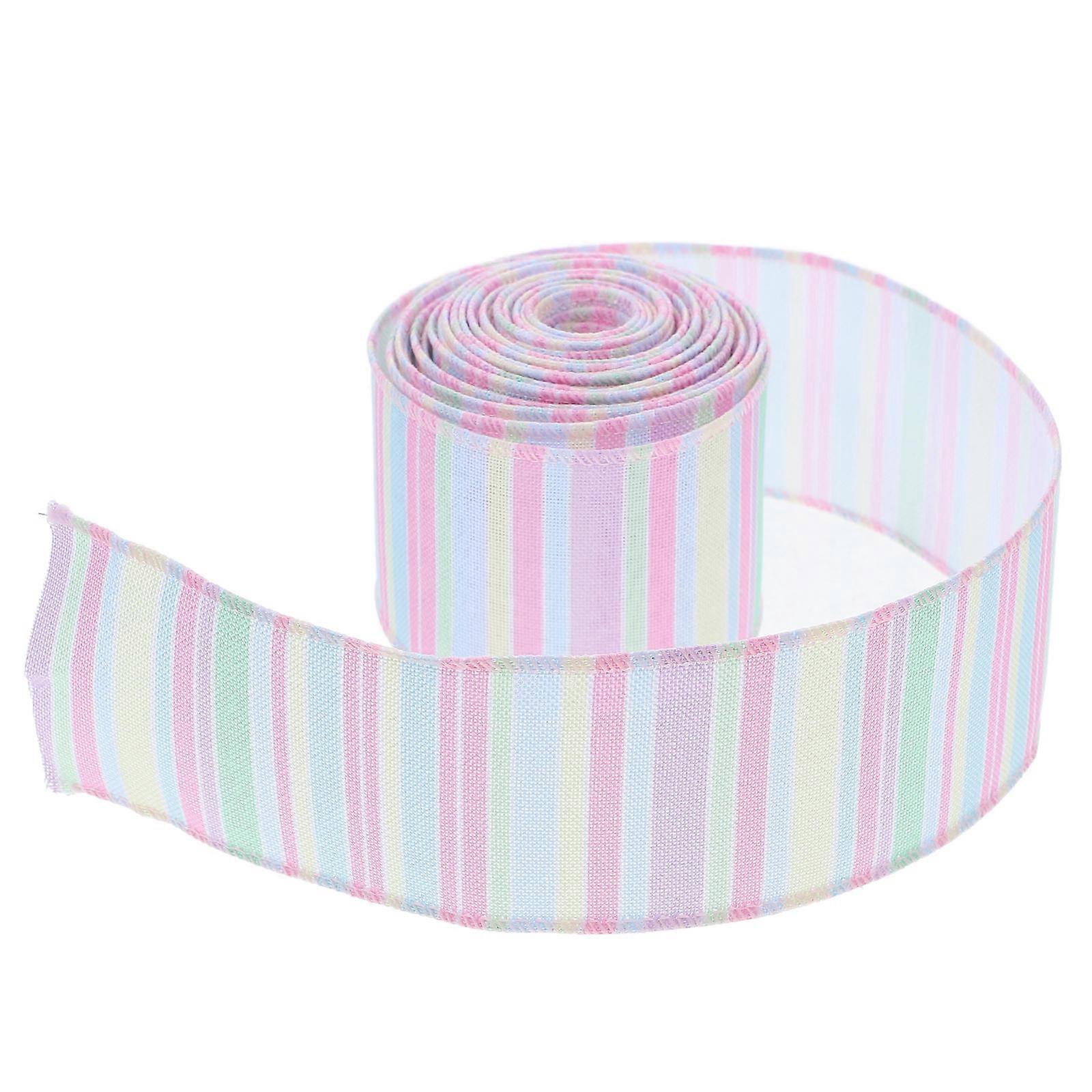 Easter Wrapping Ribbon Ribbon for Packing 1 Roll Multi Color Polyester
