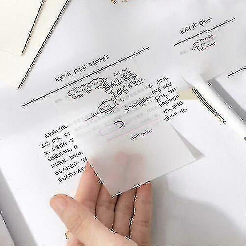 Luxora 100 Sheets Transparent Sticky Notes, Clear Sticky Notes Translucent Sticky Notes Waterproof Self
