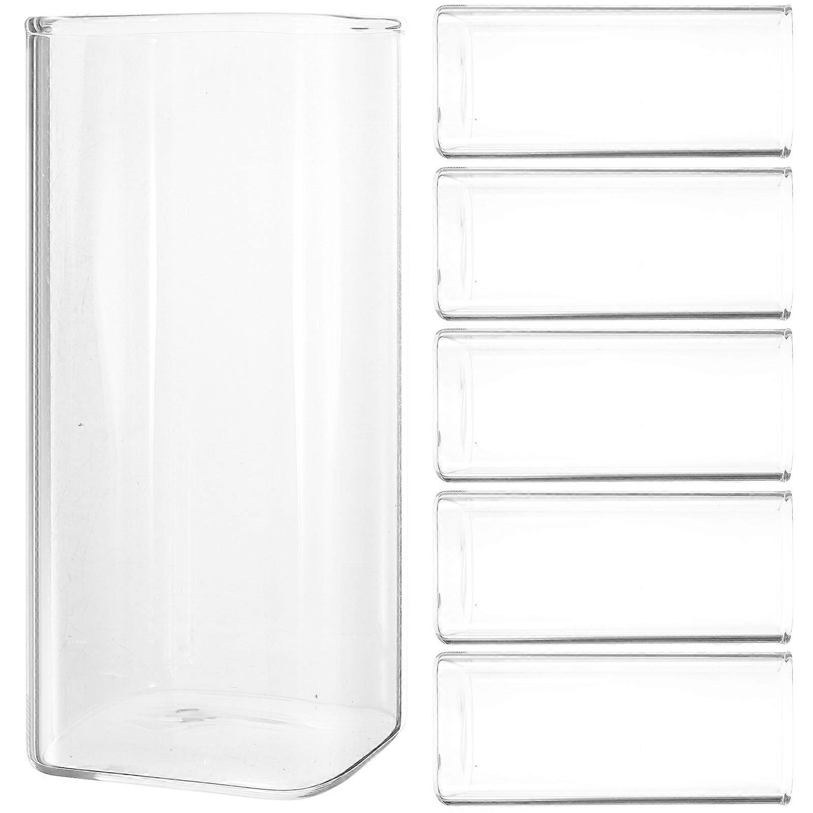 Bar Glassware Square Drinking Glasses for Water Coffee 6Pcs