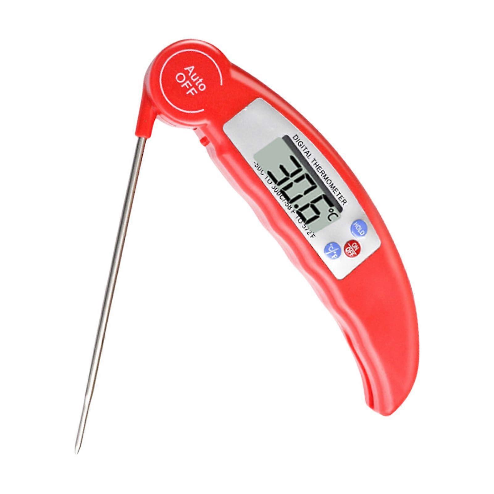 Digital Meat Thermometer Instant Read  Accuracy Waterproof for Cooking BBQ Grill Red