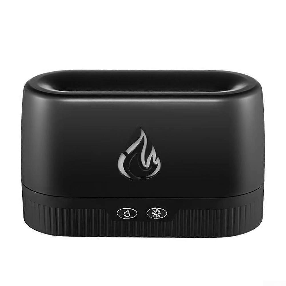 200ML Black Flame Aromatherapy Diffuser with Silent Mist, Retro Design, and Automatic Shut Off for Indoor Comfort