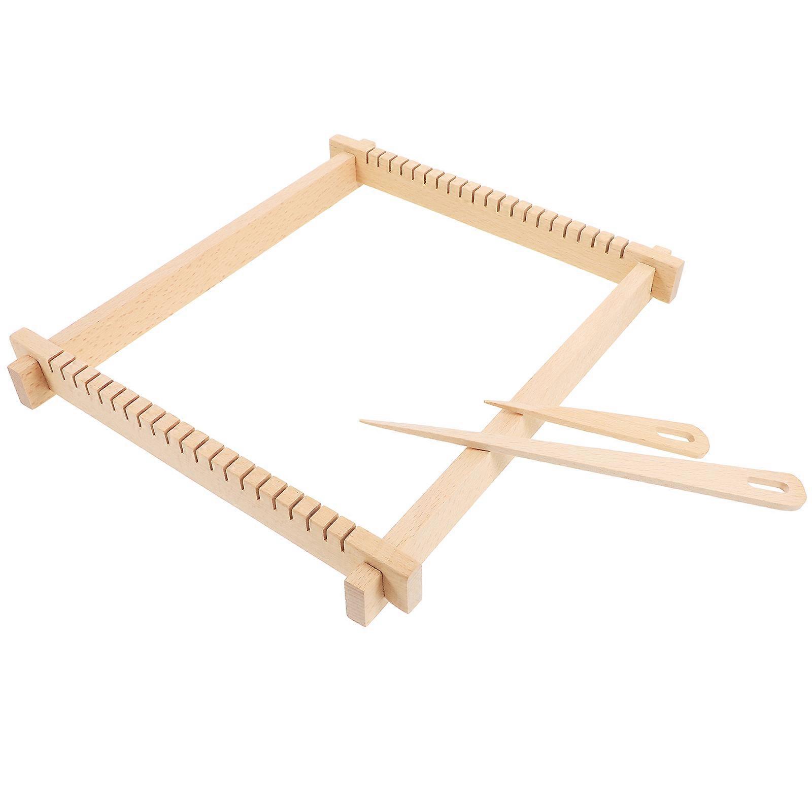 1Set Wooden Frame Weaving Machine for Home Tapestry Crafting Use