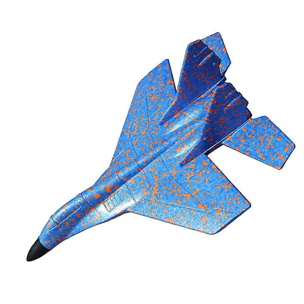 Small Gift Gliding Fighter Airplane Model for Kids Playing 1Pcs Blue
