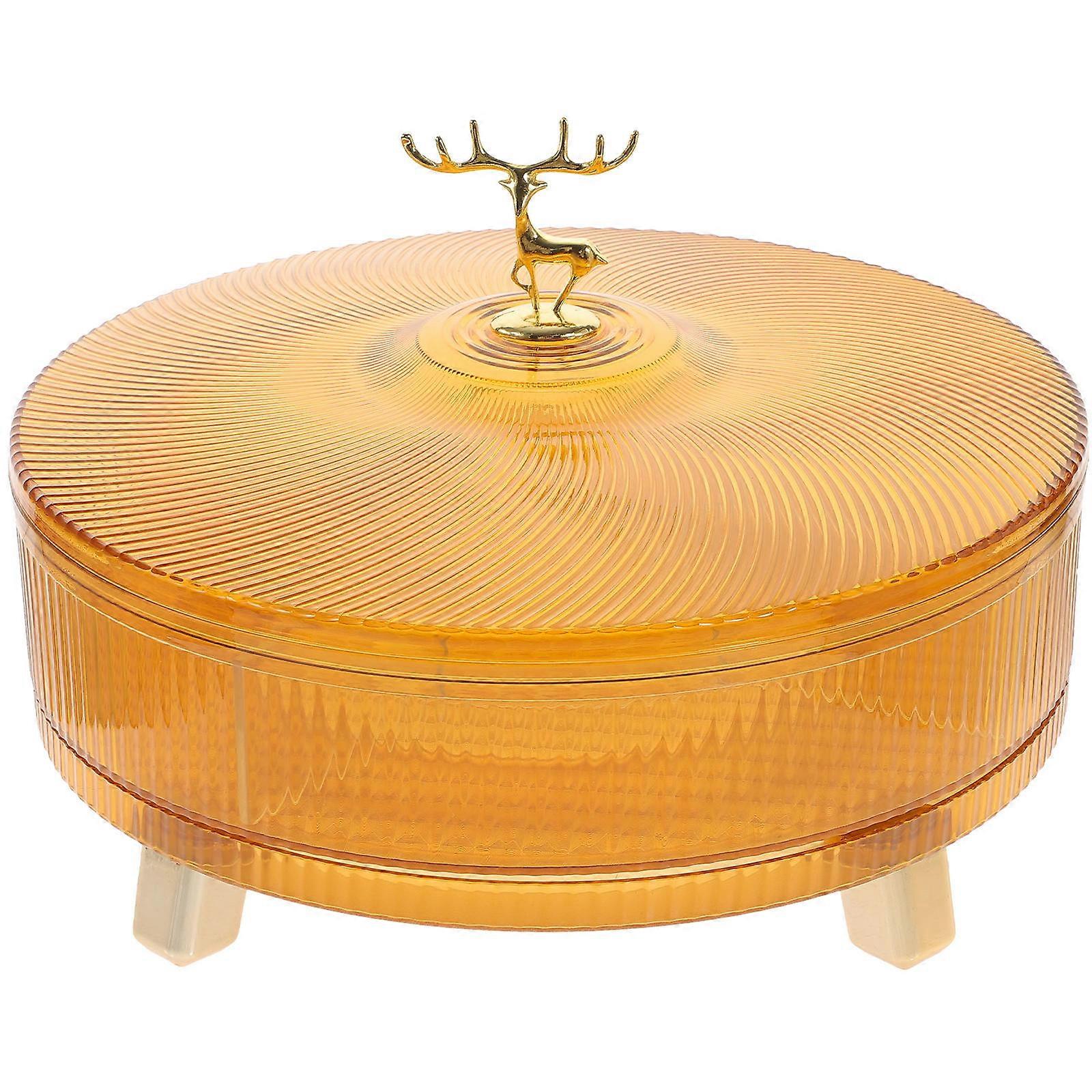 Golden Candy Container Household Snack Storage Box for Kitchen Use