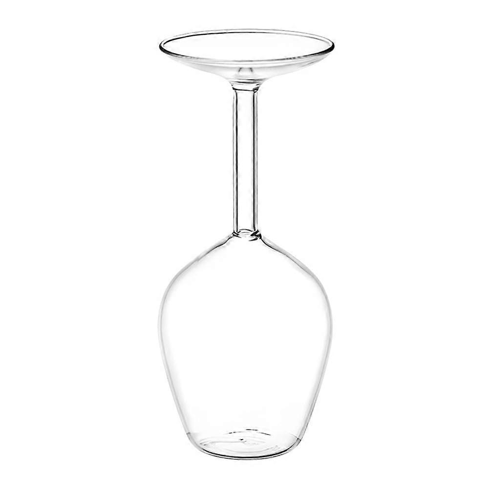 Upside Down Wine Glass with Long Elegant Stem, Unique Stemmed Borosilicate Goblet for Parties