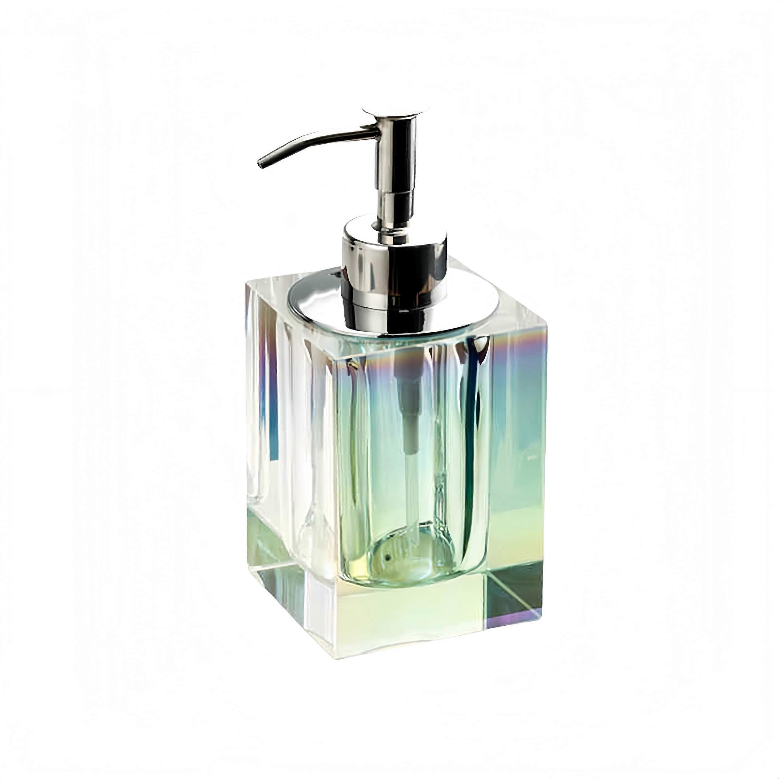 Colorful Refillable Glass Soap Dispenser with Rust Proof Pump for Bathroom or Kitchen Use