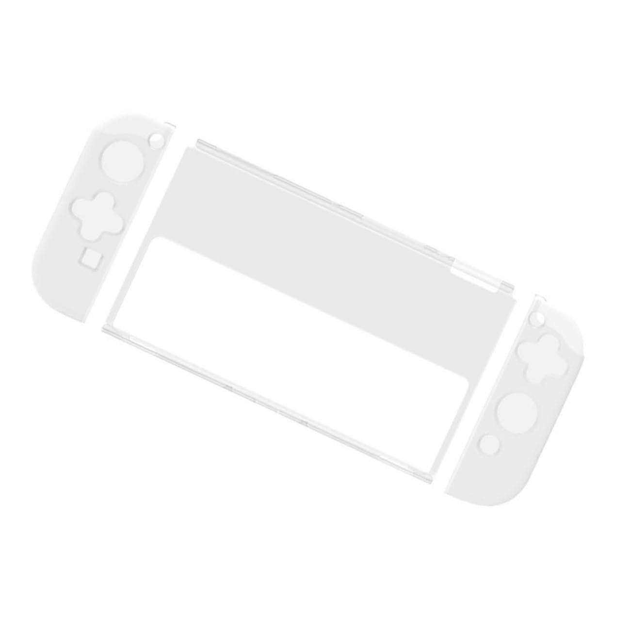 Case for Nintendo Switch OLED TPU Shockproof Dustproof Protective Cover with Precision Fit 3pcs White