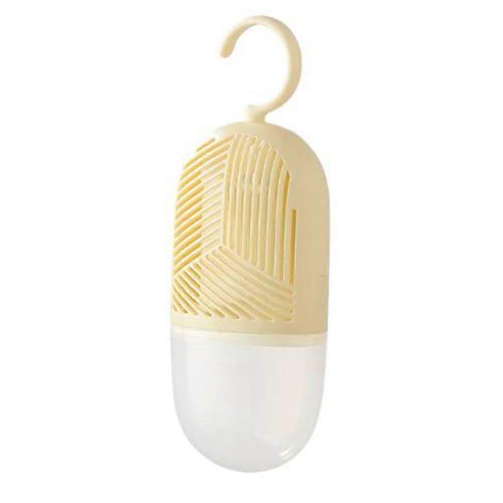 Reusable Wardrobe Moisture Absorber Box with Refillable Packs for Damp Proof and Mildew Control  Yellow