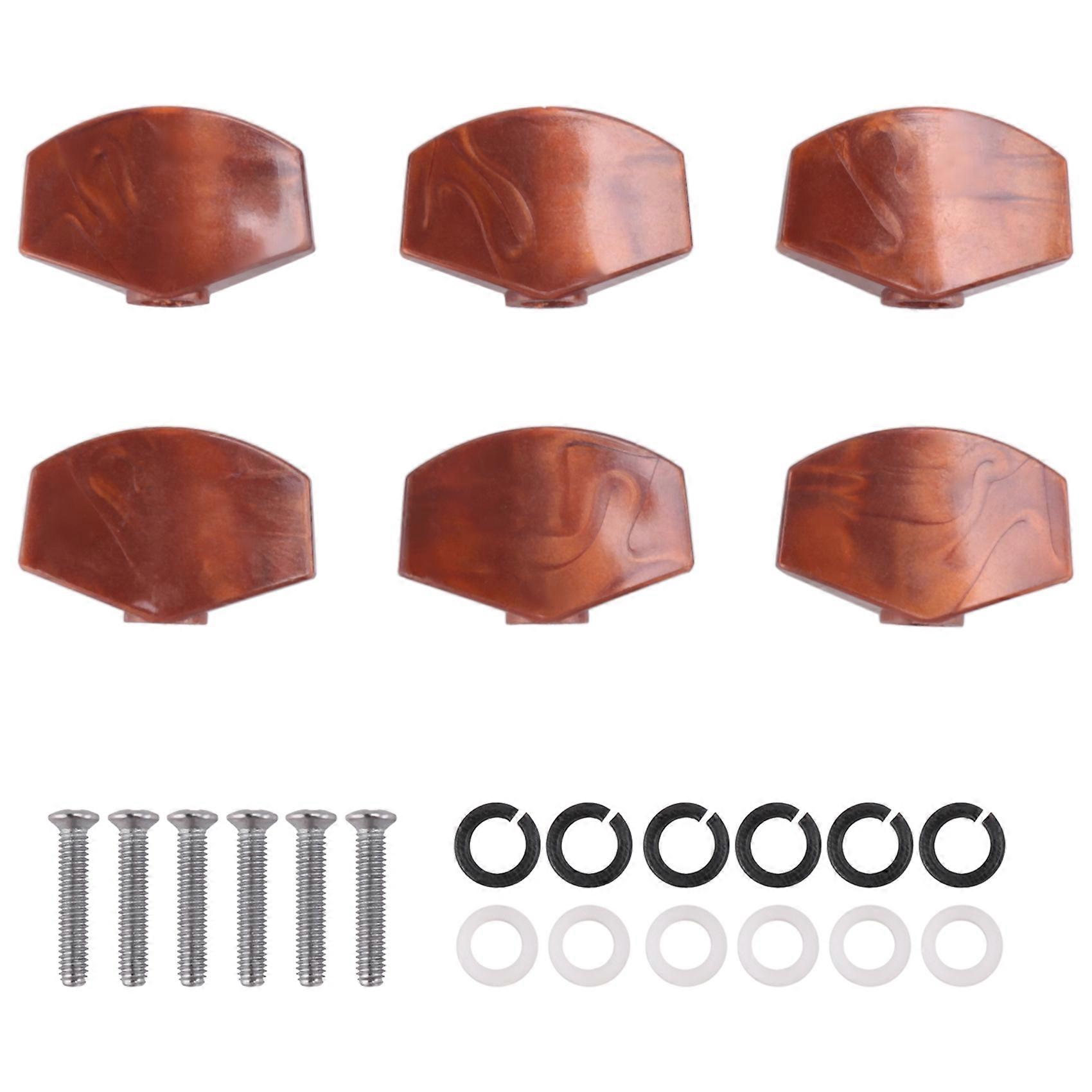 6 Pcs/Set Guitar Tuning Peg Buttons, Tuning Pegs Knobs Machine Heads Buttons for Guitar