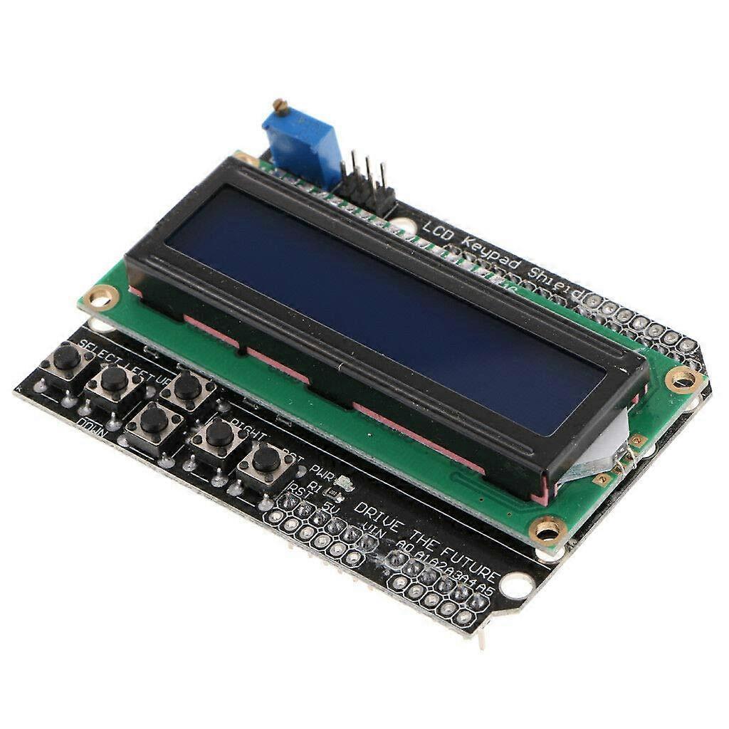 LCD Keypad Shield 1602 Display Module with Integrated Keypad and Contrast Adjustment for Arduino