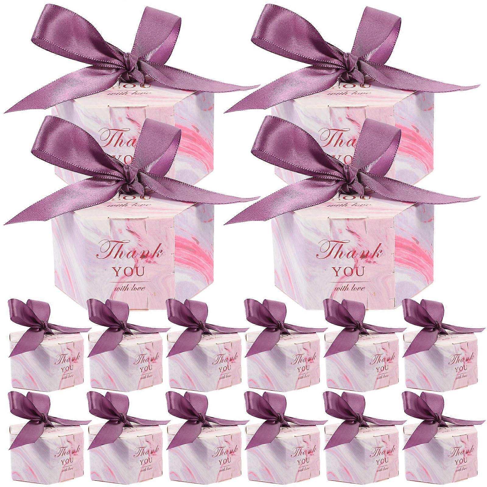 Pink Chocolate Boxes Paper Candy Boxes for Storage Use 20Pcs Container