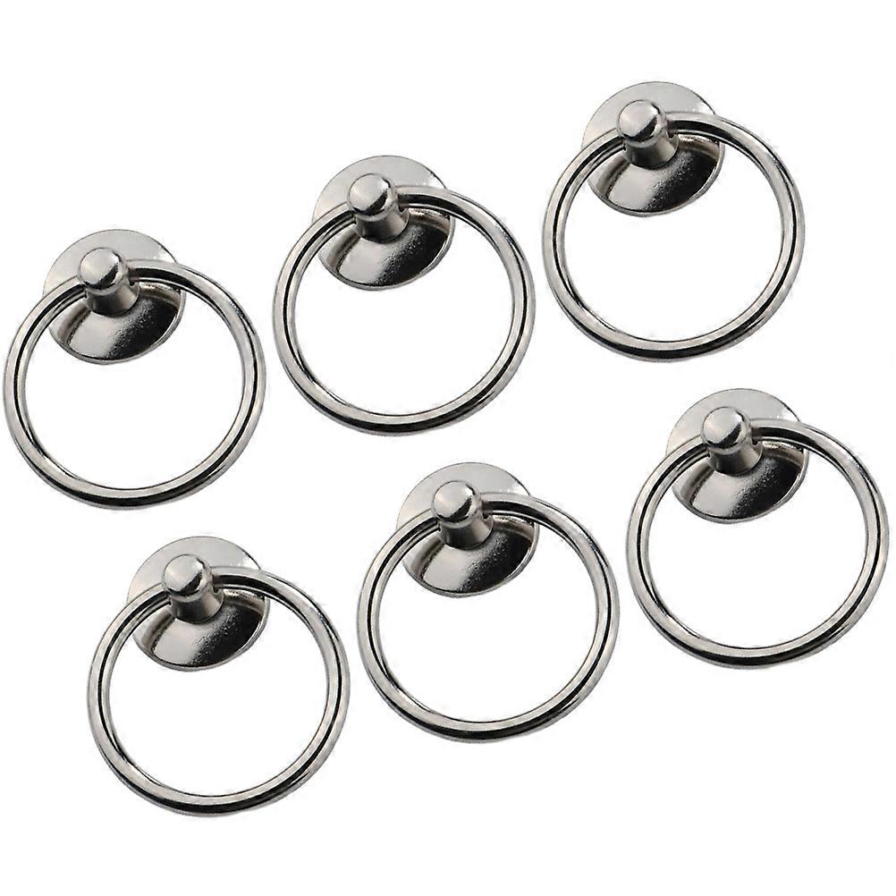 Knobs For Kitchen Cabinets Circular Pull Ring Retro Design 5.4X2.4Cm 6Pcs