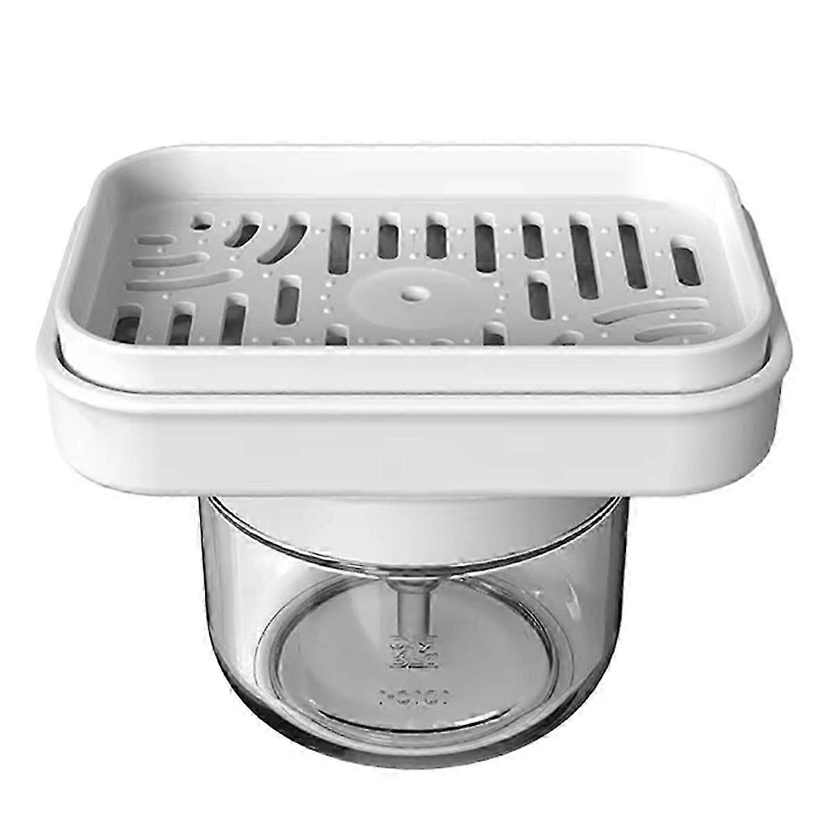 Dish Soap Dispenser with Easy Pump, Sponge Holder and Detergent Box compatible with Efficient Kitchen Cleaning