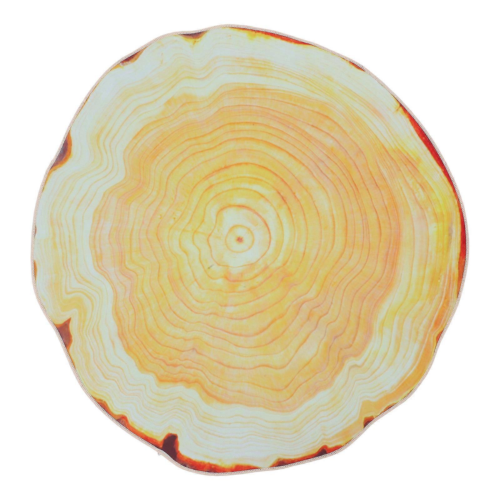 Retro Carpet Simulation Tree Annual Ring Decorative Carpet 2Pcs Pack