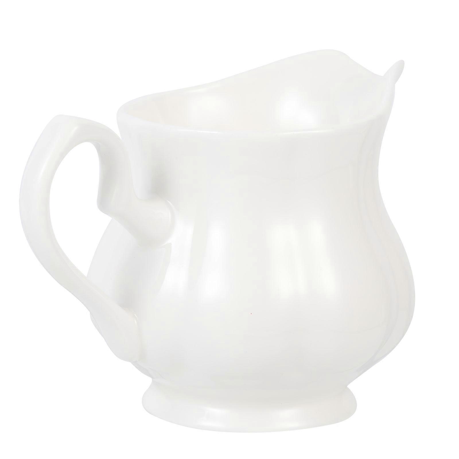 Milk Jug Ceramic Pitcher for Multi-Function Use White Milk Container