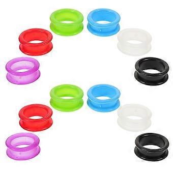 Hair Cutting Scissors Finger Protector Rings for Home Use Silicone 12Pcs