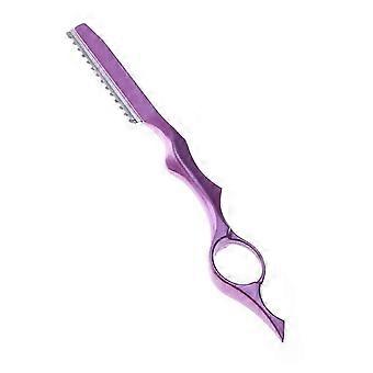 Hair Thinning Razor, Feather Styling Razor, Manual Hair Texturing Trimmer, 6.5 Inch with Finger Rest, for Professional Use