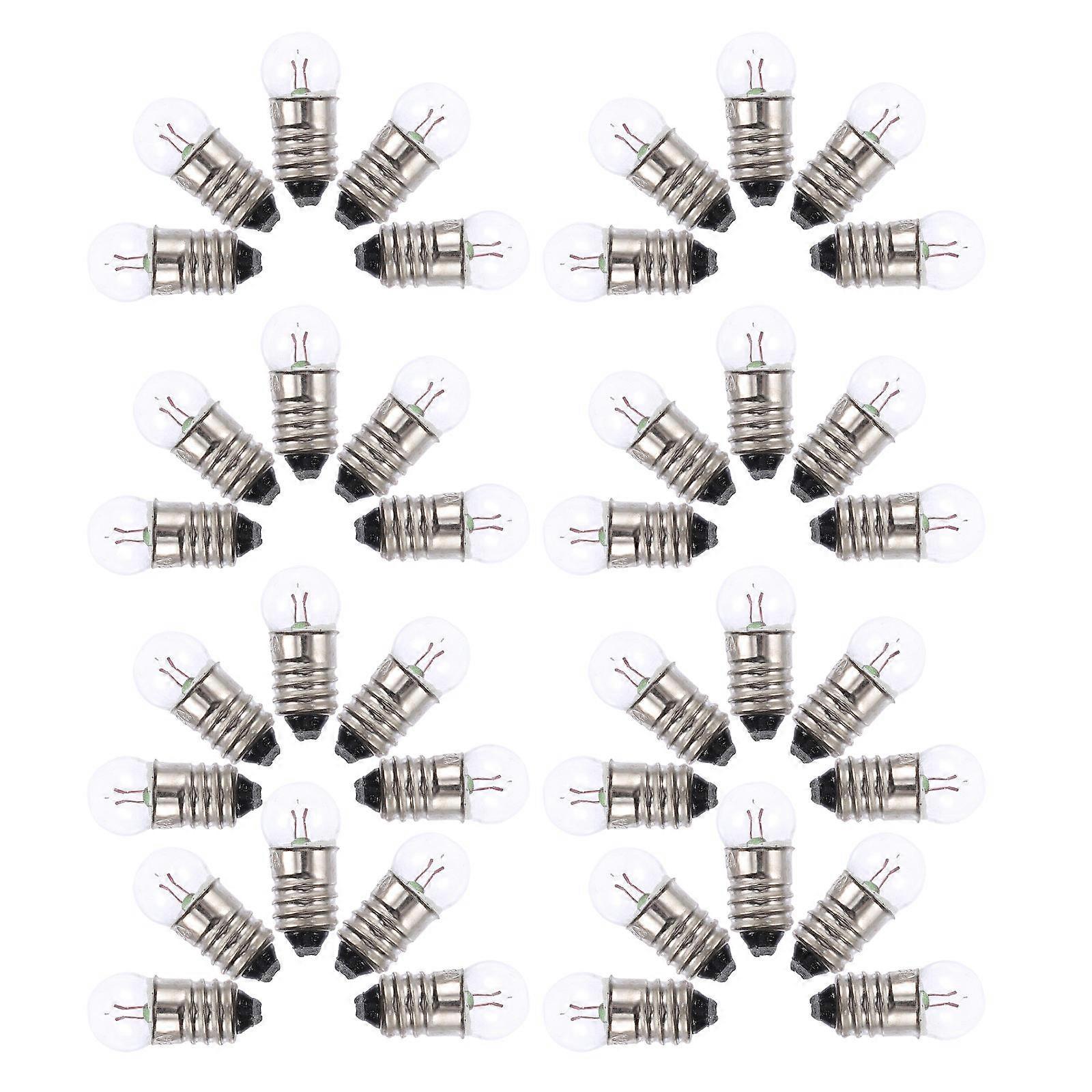50pcs Practical 3.8V E10 Round Small Light Bulb Physical Laboratory DIY Material