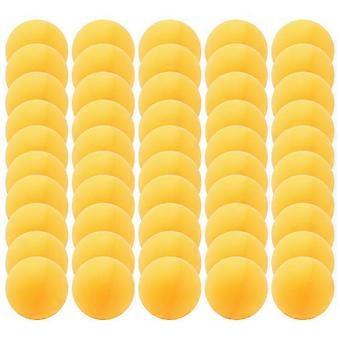 50 Pack Celluloid Table Tennis Training Balls, Yellow/White Random