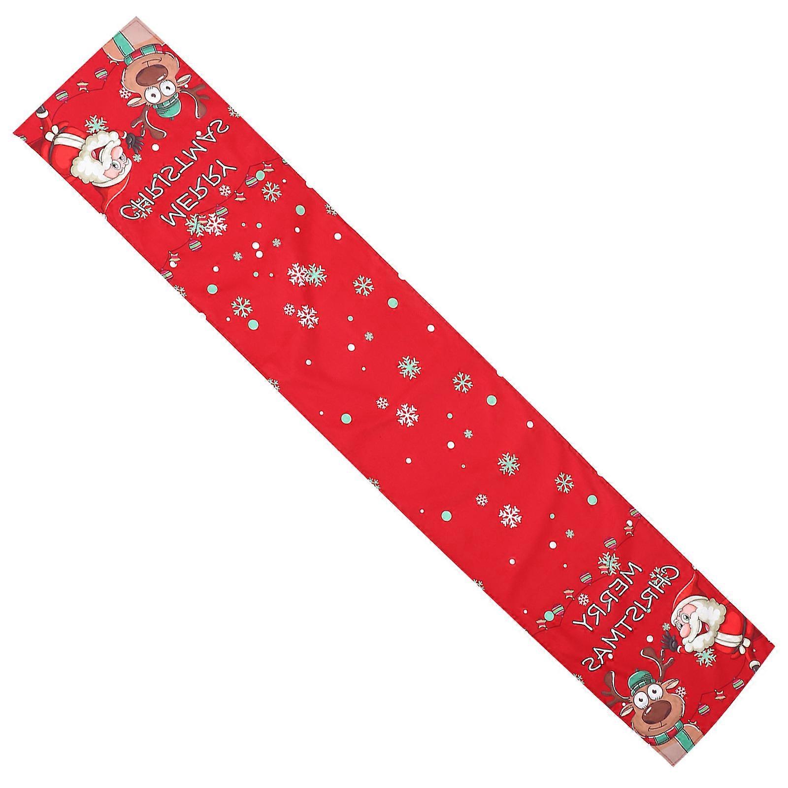 Chemin de table rouge pour décoration de Noël