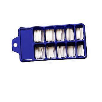 100pcs Long Fake Nails Clear and White Artificial Nail Tips Set for Home Manicure and Nail Art