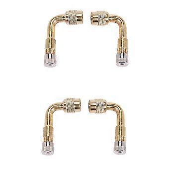 4pcs Valve Extension Valve Extension Adapter Tire 90 Degree Bent Metal Angle for Bicycle Motorcycle