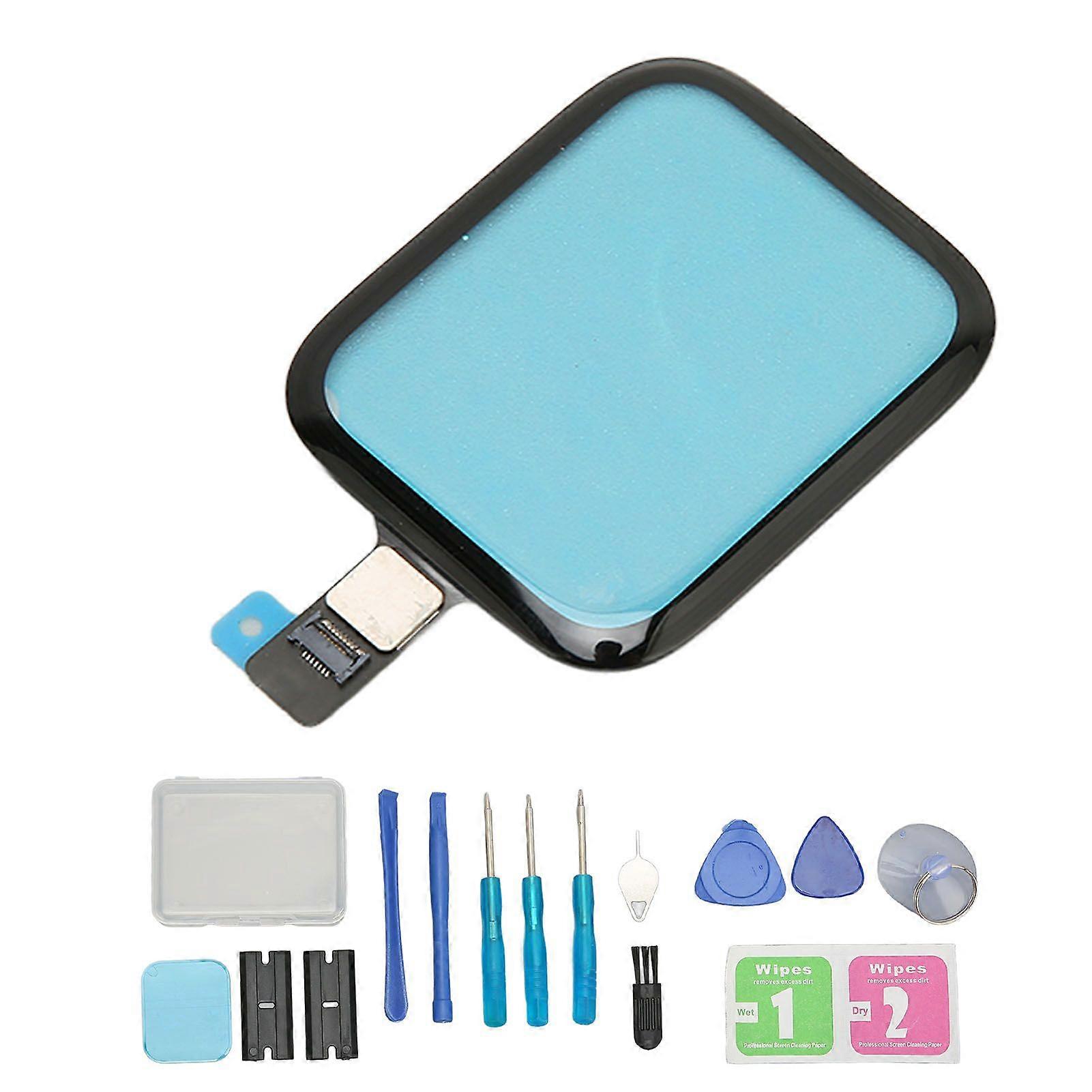 Watch Screen Touch Digitizer Assembly Replacement Glass Intelligent Watch Repair Accessories with Tool for IOS Watch Series 4 44mm/1.73in