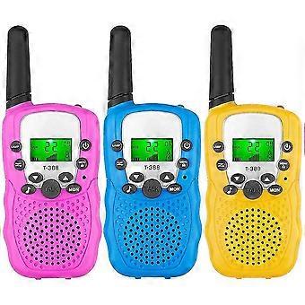 Walkie Talkies for Kids, 3 KMs Long Range Children Walky Talky Handheld Radio Kid Toy Gifts for Boys and Girls 3 Pack