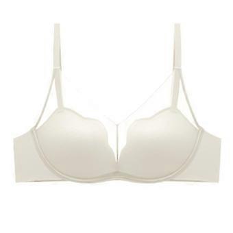 Light Purple Mesh Wireless Bra with Sheer V-Neck and Adjustable Straps