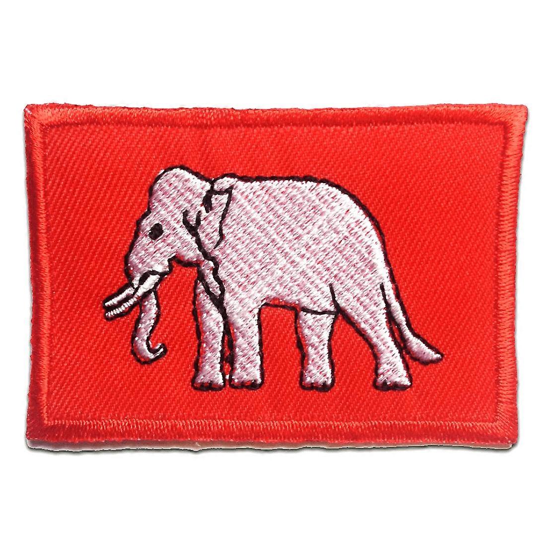Iron-on patch - elephant - red - 7.2x5 - appliques patch iron-on