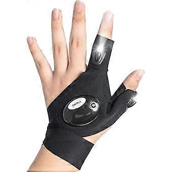 Herrengeschenk LED-Handschuhe, LED-Taschenlampenhandschuhe, Taschenlampenhandschuhe, Arbeitshandschuhe mit Licht für dunkle Orte, Angeln, Camping und Wanderwerkzeuge Geschenke für