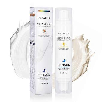 Vitamin C and Retinol Eye Cream for Dark Circles, Puffiness, 15ml Hydrating Day and Night Formula