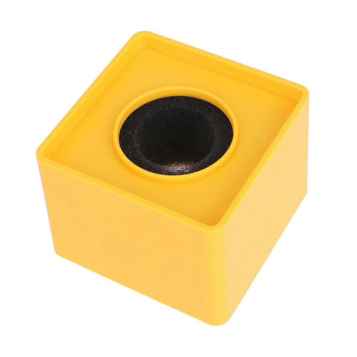 Yellow Microphone Logo Station for Professional Interview Use