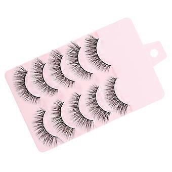 5 paar verdikking natuurlijke valse wimpers handgemaakte wimpers make-up accessoires voor vrouw