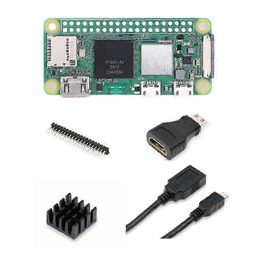 For Raspberry Pi Zero 2 W Basic Kit with USB Adapter HDMI-Compatible Adapter Heatsink Header Essential Accessories Set