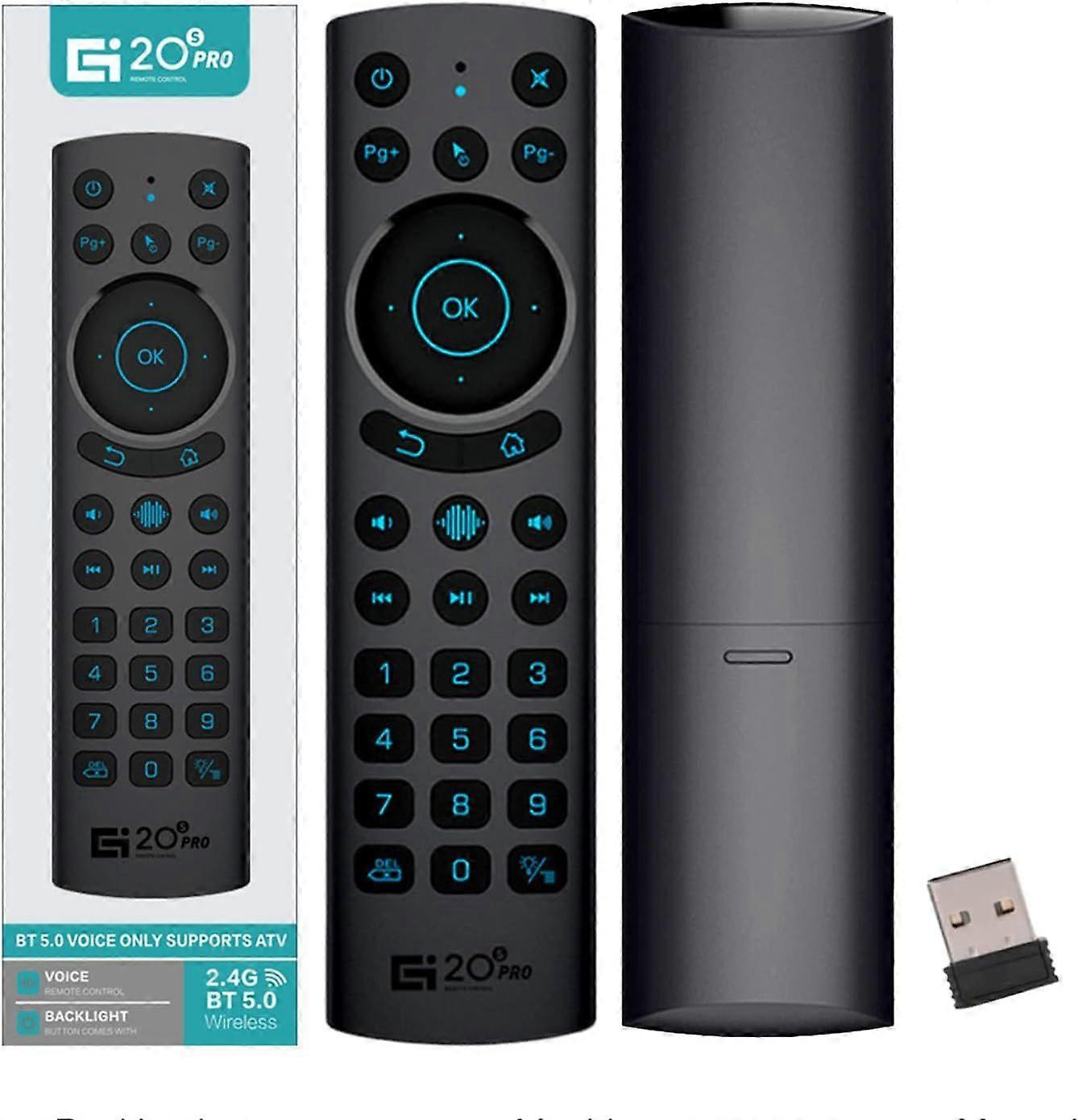 Bluetooth Voice Remote Control for Smart TVs, Universal Voice Remote Control with USB Transmitter Infrared Learning Function Suitable for Computer