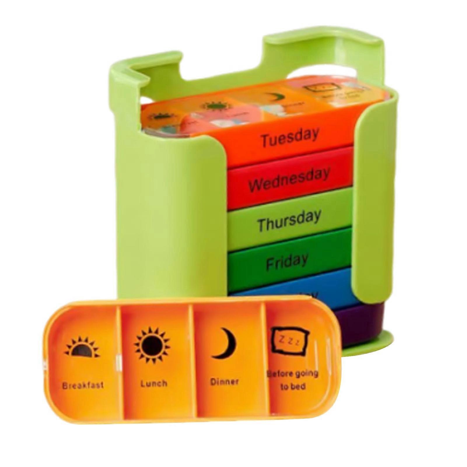 Weekly Pill Container for Supplements and Medication