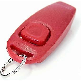 2 in 1 clicker and dog whistle" Clicker compatible with dogs/cats/pets Clickertraining Educational aid Dog training in the color Versailles red