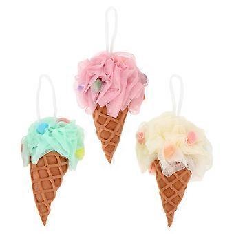 Bath Sponge Ice Cream Body Scrubber for Exfoliating 6Pcs Assorted Colors