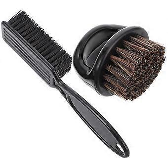 Beard Brush for Men Scalp Scratcher with Neck Duster 1Set Black
