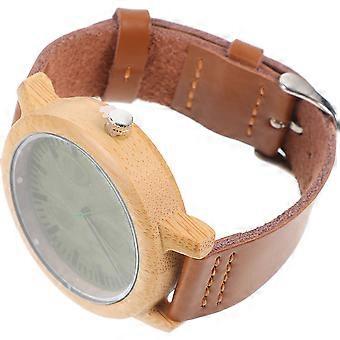 Bamboo Wooden Watch Casual Wristwatch for Men with Band 1Pcs