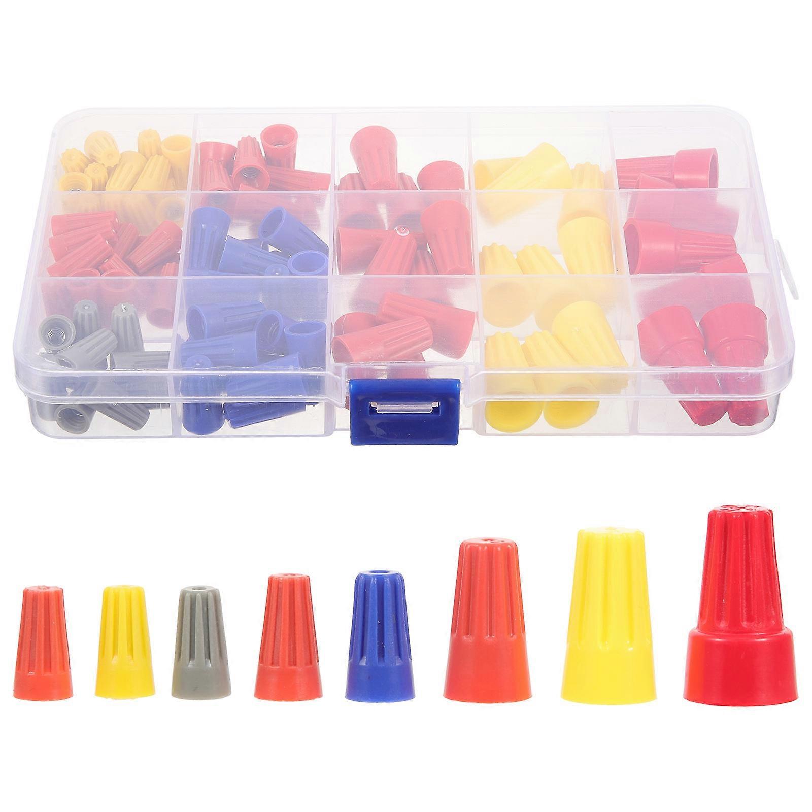 Electrical Wire End Connector Threaded Spring Insert Nut 102Pcs Assorted