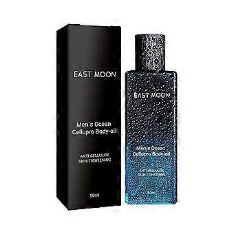 Aceite corporal reafirmante East Moon para hombres: fortalece y reafirma los músculos del abdomen y el pecho, moldeando los abdominales masculinos.