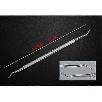 Spoon Nail Cleaner Cuticle Remover Tool for Clean Use Stainless Steel Silver