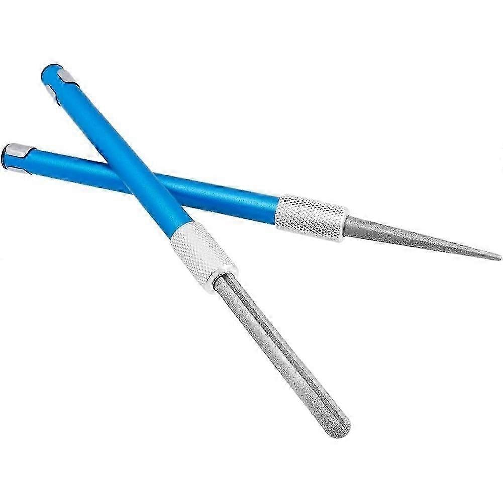 2Pcs Serrated Knife Sharpener, Retractable Diamond Sharpening Rod Multifunctional Knife Sharpening Tool
