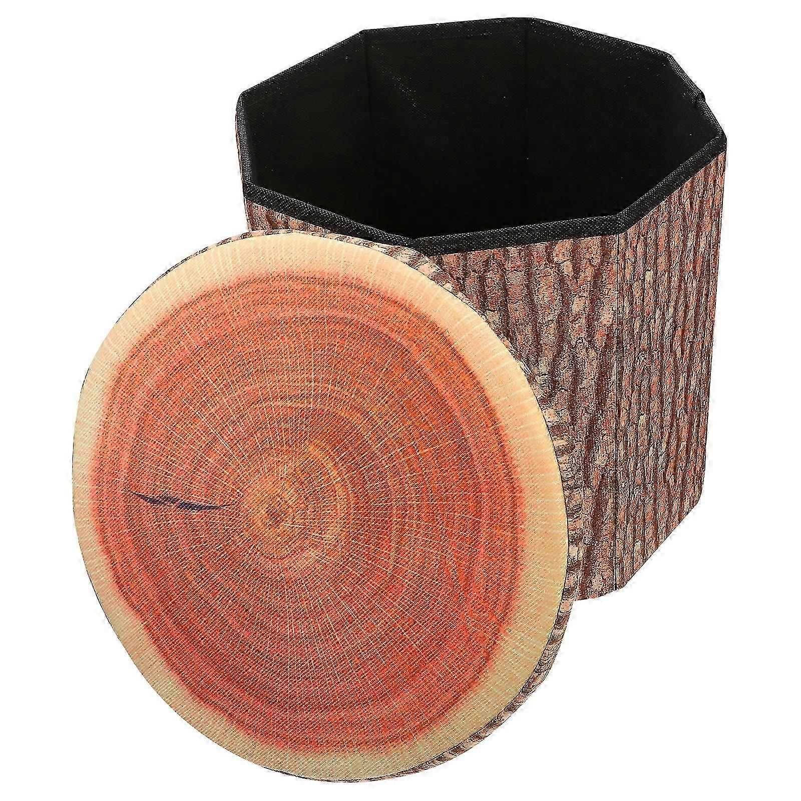 Multi-functional Stool Folding Design Stool Magazine Storage Holder with Lid