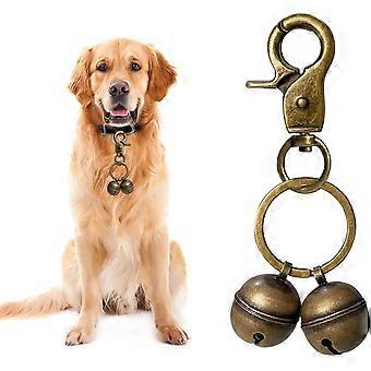 Campanas para collares de perro, campanas de gato extra fuertes y campanas para perros para seguimiento de mascotas y cetrería, amuletos de collar de latón duraderos con cierre giratorio de langosta