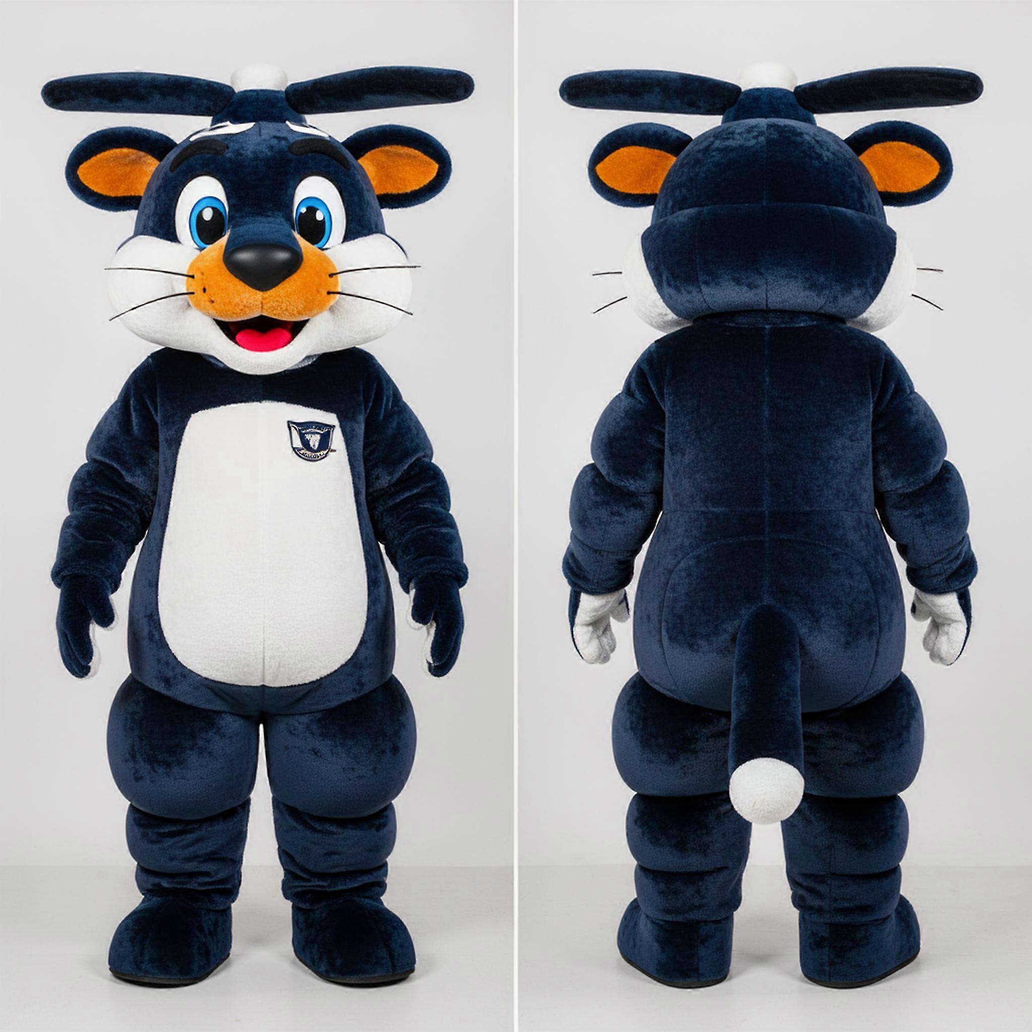 MASTICOT Navy Green Expressive Lynx Mascot